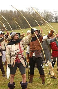 Gratuitous image of English archers. It's what those two fingers are for.