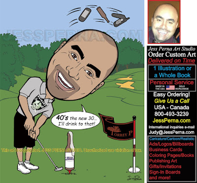 40's the new 30 Golf Cartoon Gift