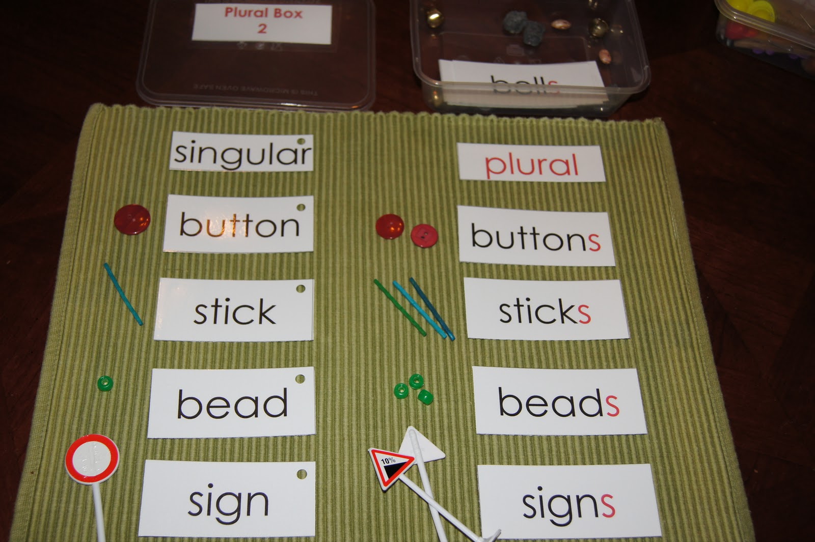 "Making Montessori Ours" Plural Noun Object Boxes, Montessori Language & Grammar At Home