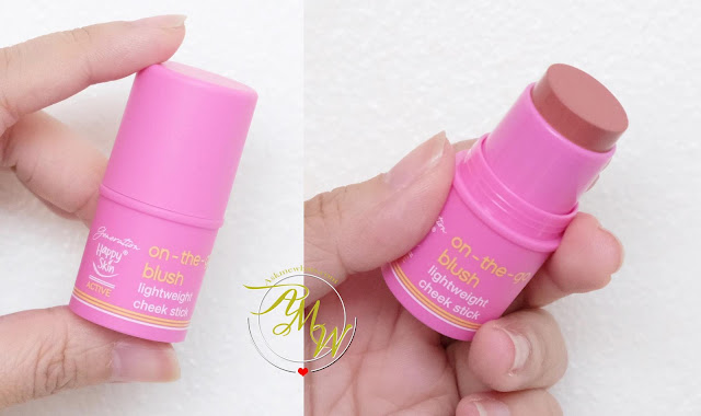 a photo of Happy Skin Active On-The-Go Blush in Glowing Review by Nikki Tiu of askmewhats.com