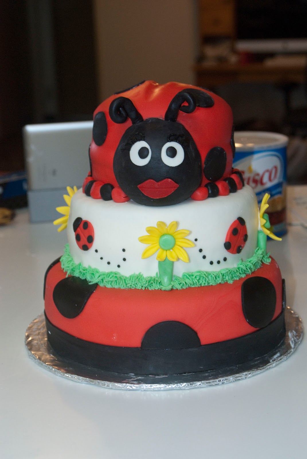 Michelle's Cakes Ladybug baby shower cake!