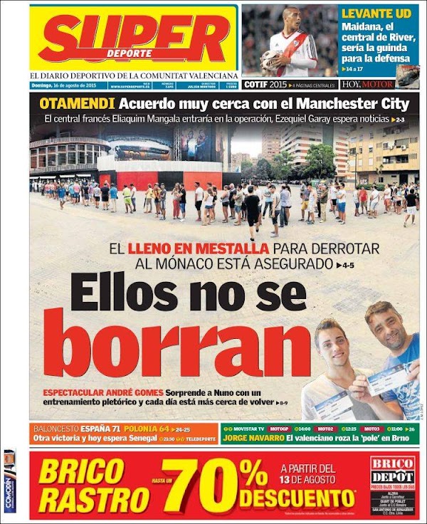 Valencia, Superdeporte: "Ellos no se borran"