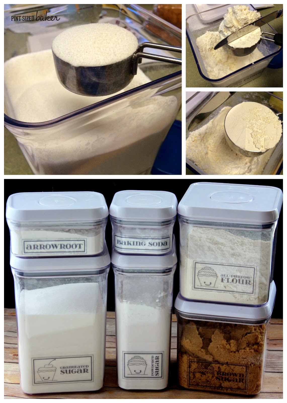 OXO Pop Containers are great for storing your dry goods and makes it super easy to measure them out.