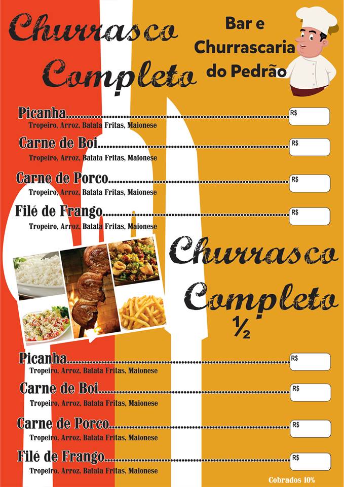 Bar do Pedrão Januária MG Cardápio do Bar do Pedrão