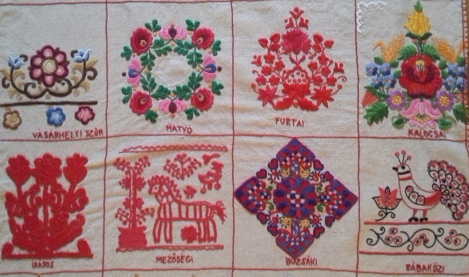 parna vintage linen and hemp Hungarian Embroidery Sampler