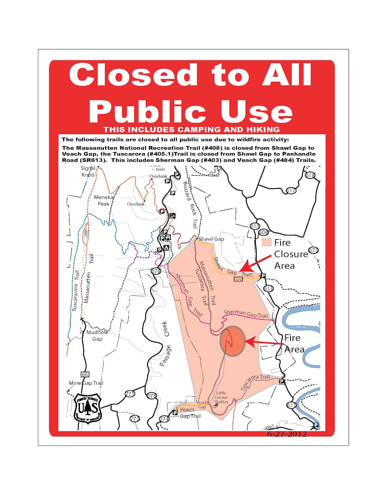 Virginia Wildfire Information and Prevention USFS and NPS fighting