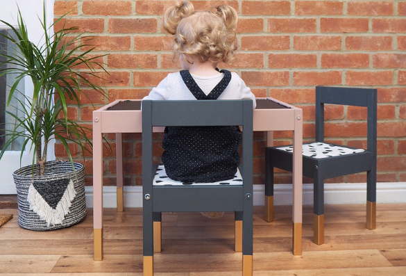 Ikea LATT Children's Table with 2 Chairs Wooden Pine Wood Kids Furniture Set New 