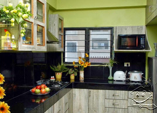 Pilihan Warna Cat Dapur Modern Rumah Minimalis  Sederhana