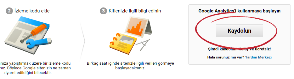 google analytics hesabi acma ve blogger