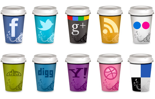 Social Icons “Takeout Coffee Cup”