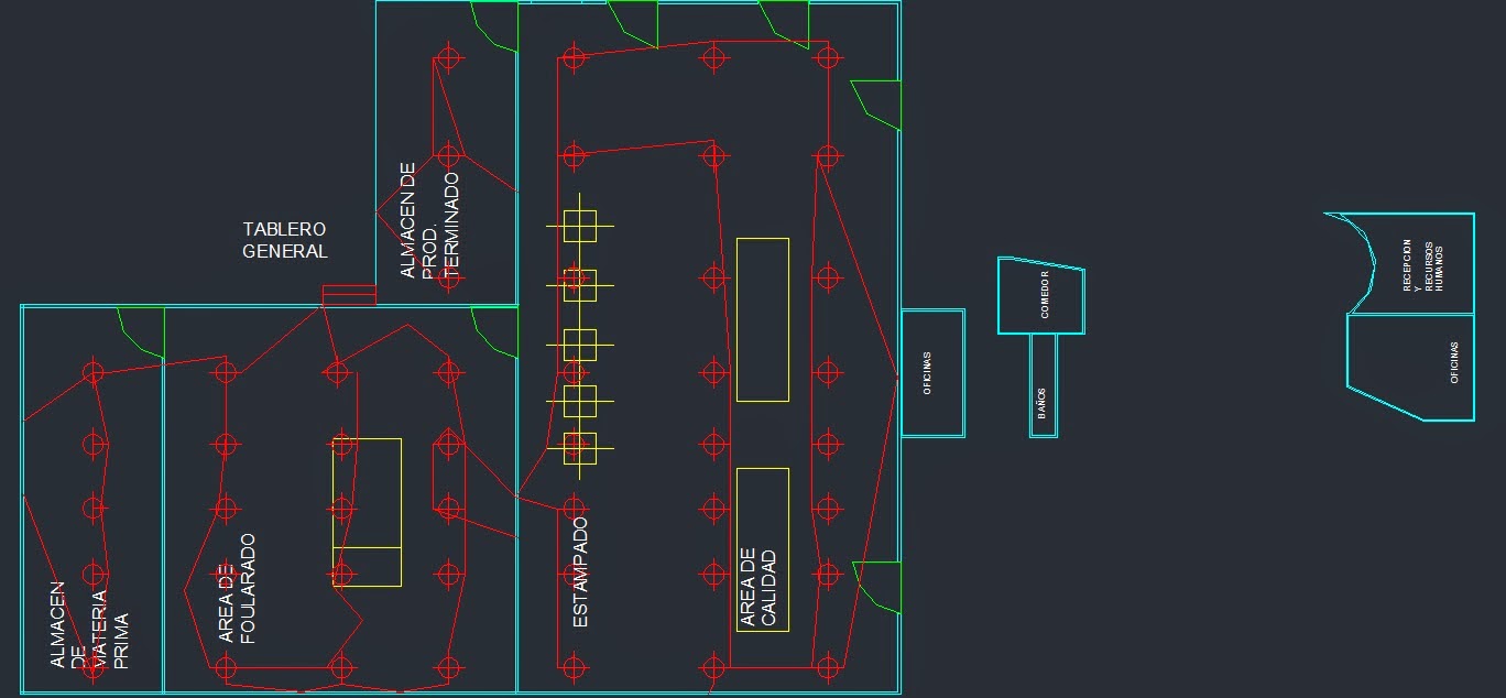 Manchatex: Diagrama eléctrico de planta