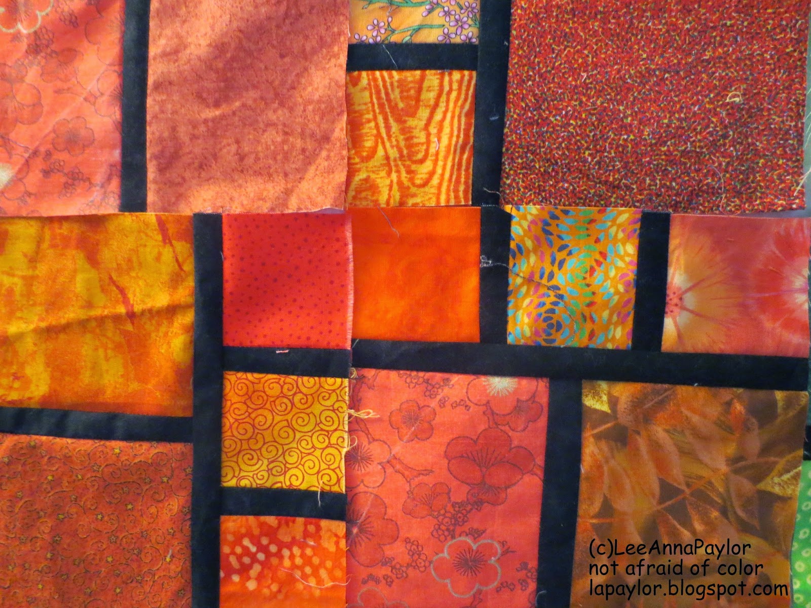 Not Afraid of Color Orange stained glass blocks