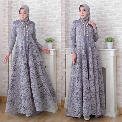 Model Gamis Brokat Model Baju Gamis Wanita Dewasa Syari Modern Terbaru