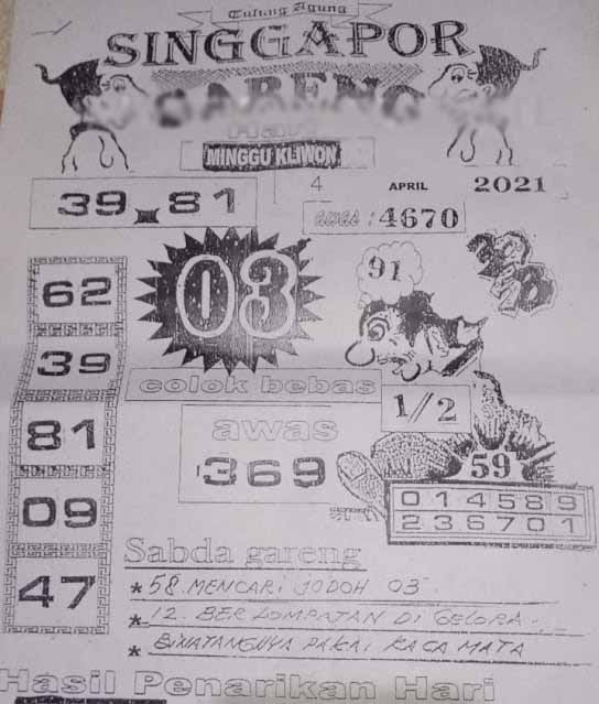 Syair Sgp 4 April 2021 Prediksi Sgp Hari Ini Ubertoto