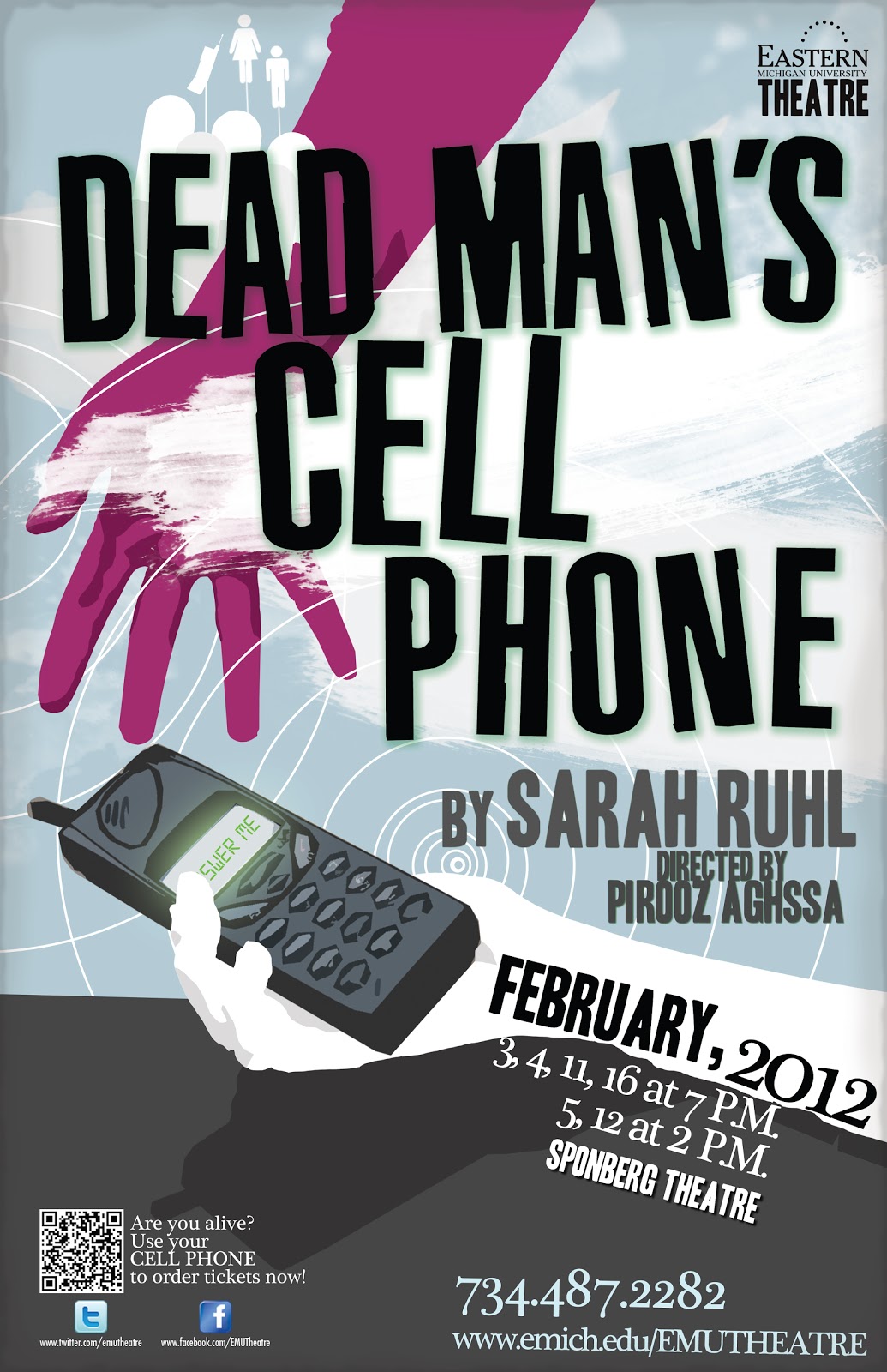 EMU Theatre "Dead Man's Cell Phone" by Sarah Ruhl at EMU Theatre