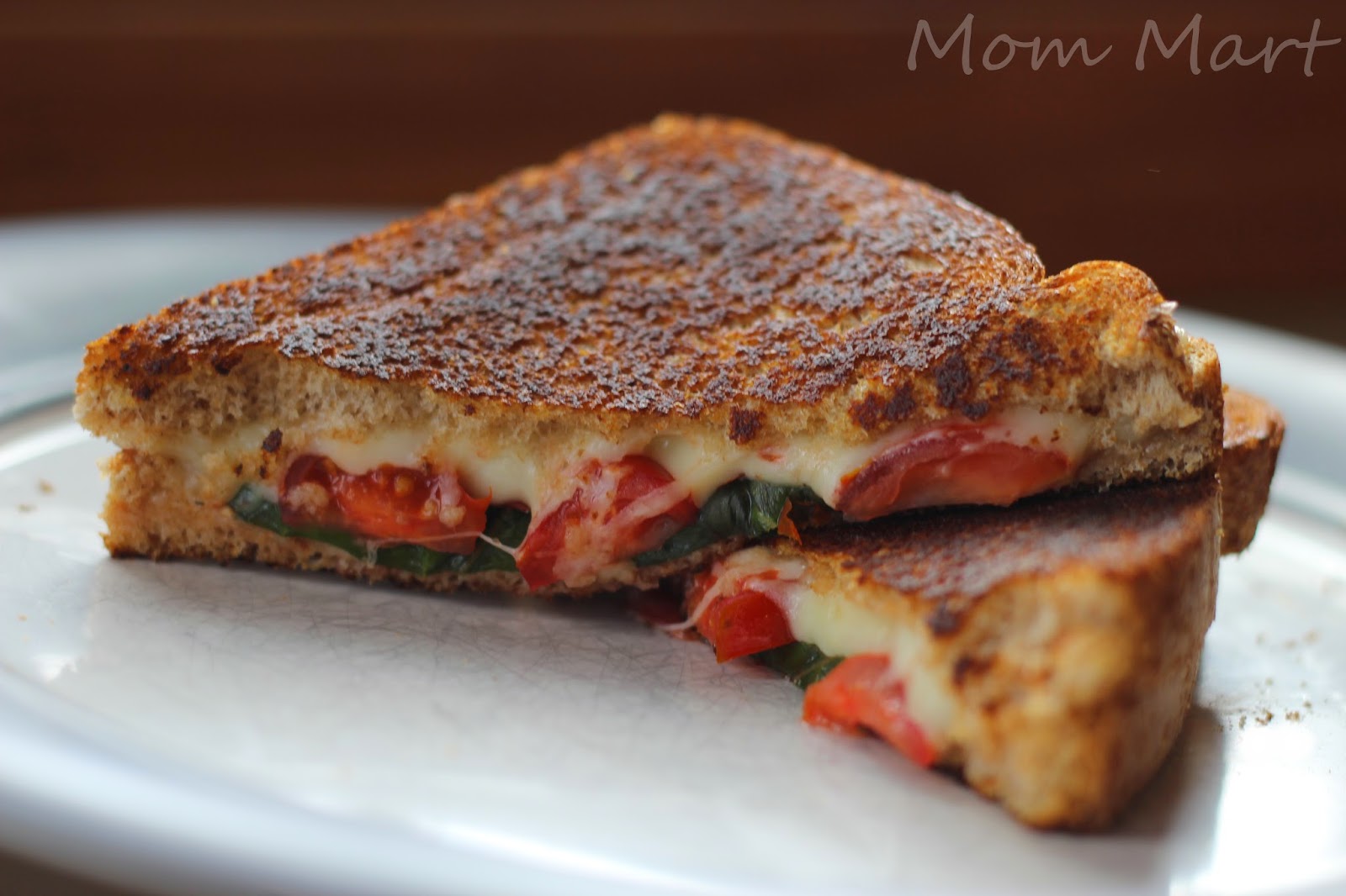 Grilled Cheese Caprese Sandwich #Recipe #ComfortFood #YUM #Caprese