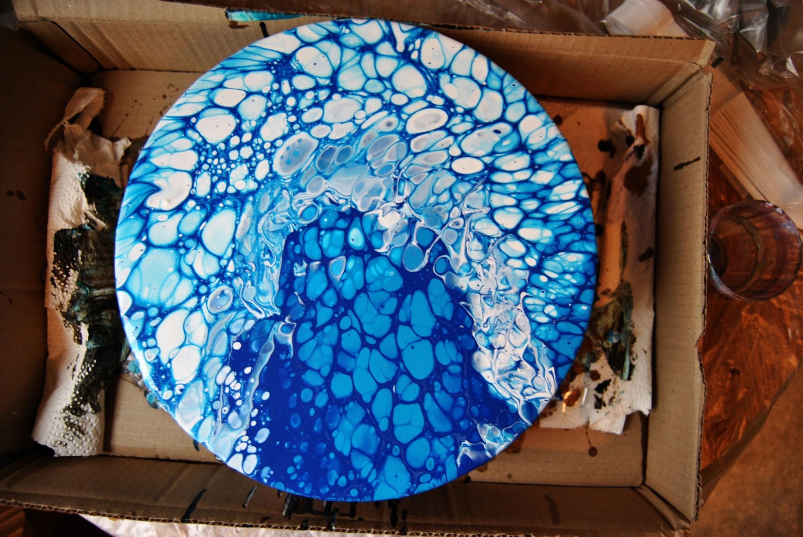 acrylic pouring tutorial / Anleitung zum Acryl-Gießen