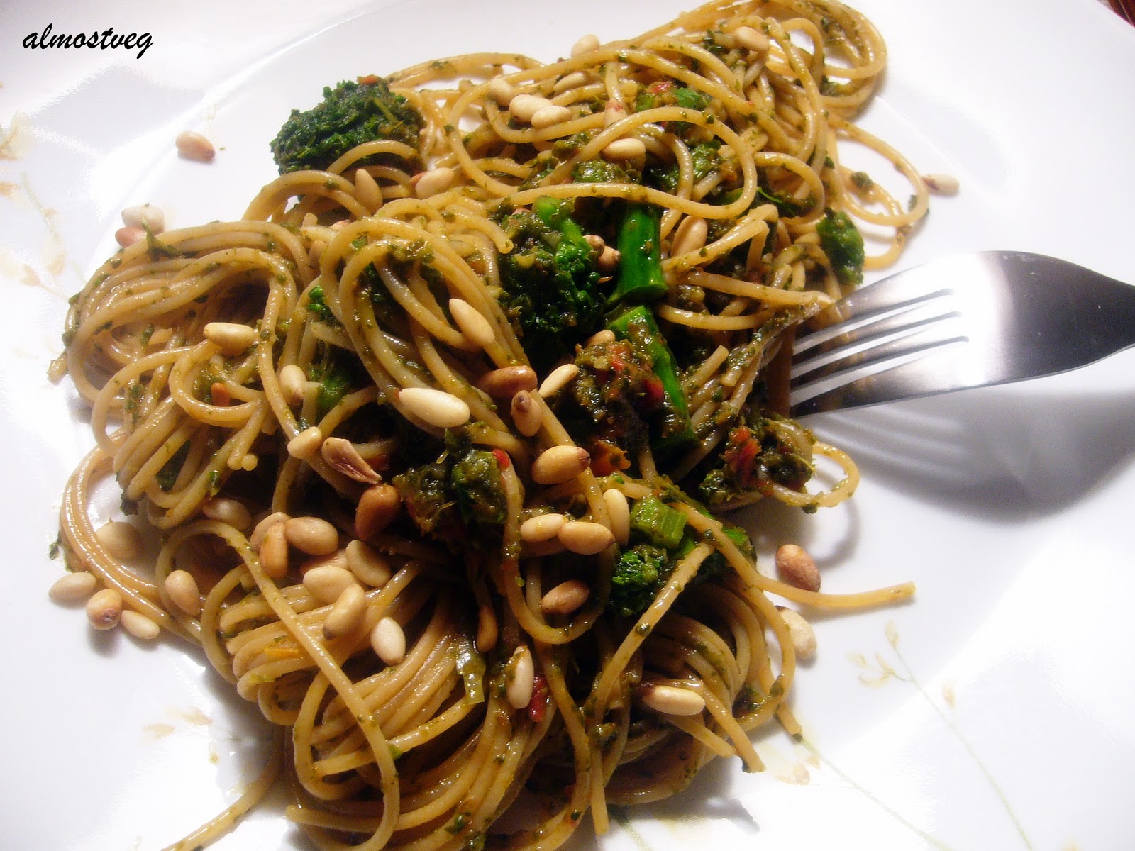 Pasta with broccoli rabe and sundried tomato pesto