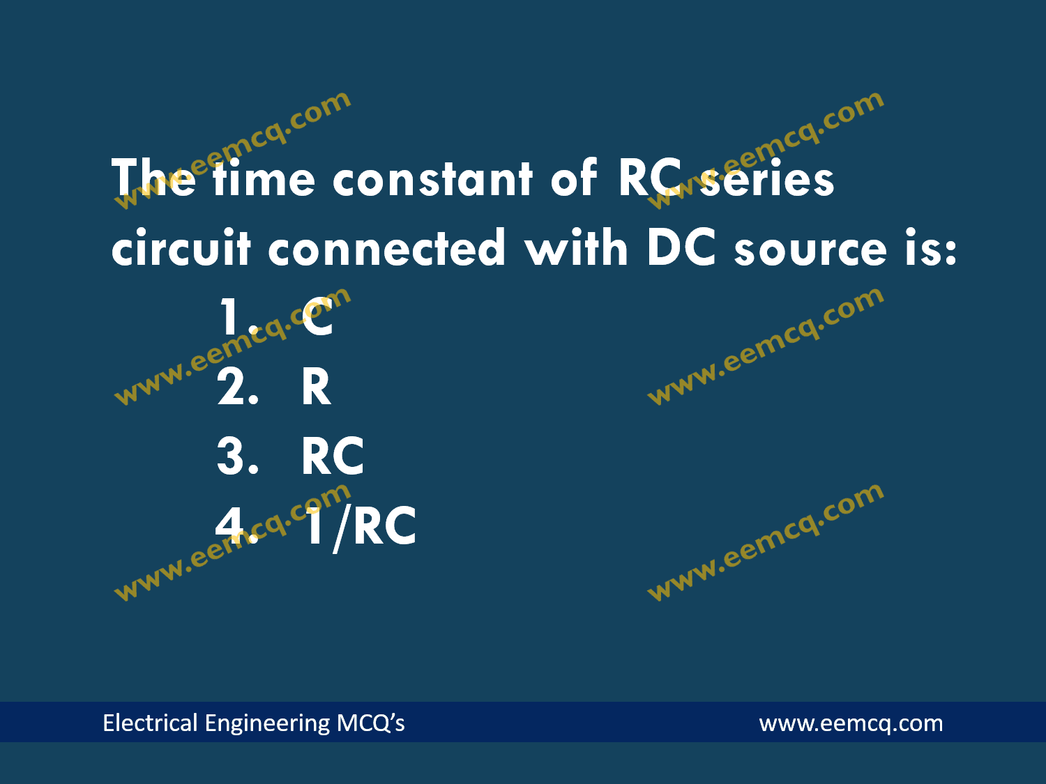 Time Constant of RC Series Circuit Connected with DC Source