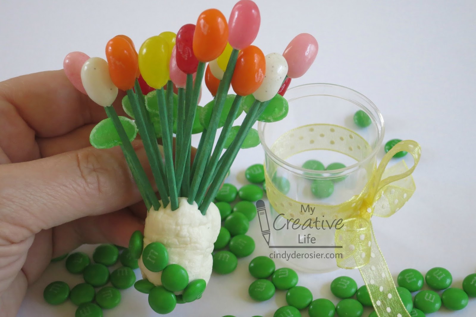 Cindy deRosier My Creative Life Miniature Edible Jelly Bean Bouquet