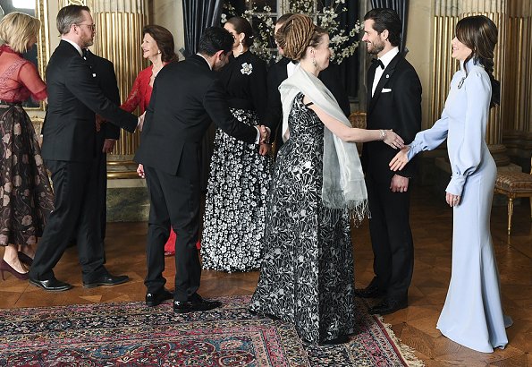 Queen Silvia, Crown Princess Victoria, Prince Daniel, Prince Carl Philip and Princess Sofia. Style of Royals, gown