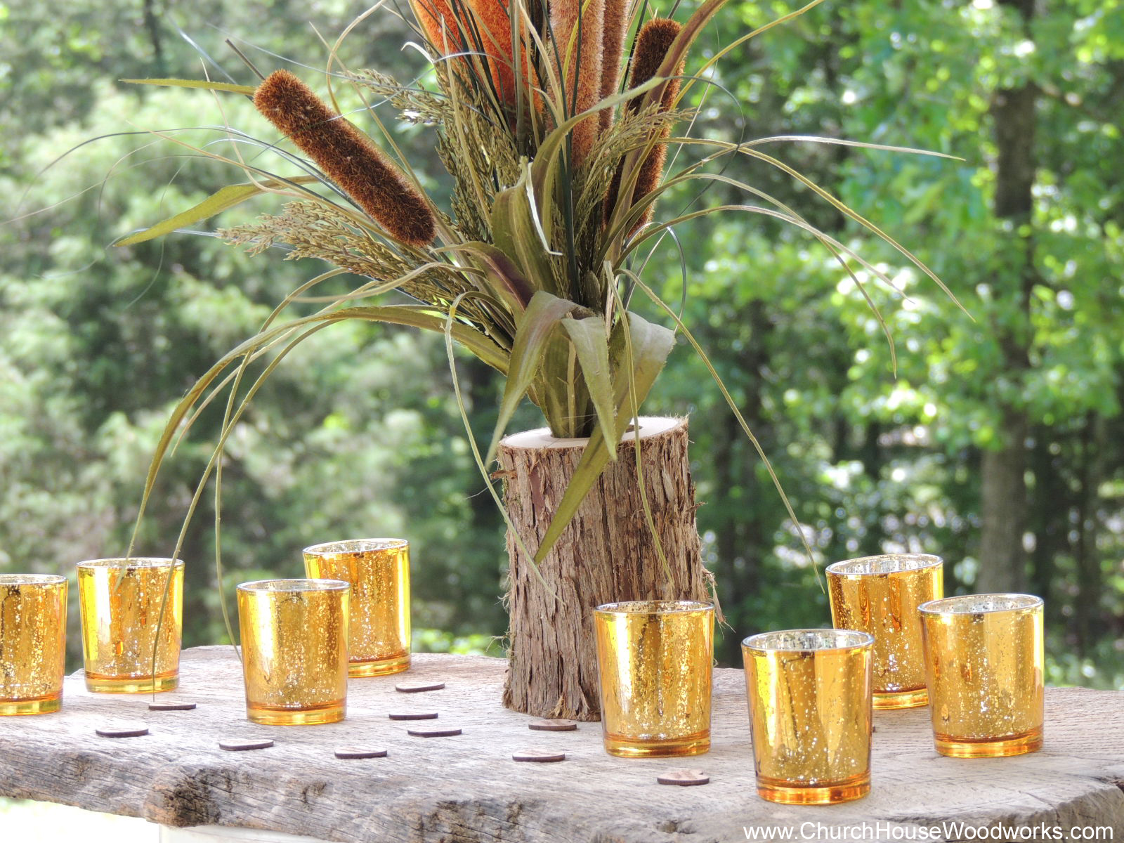 Gold And Silver Mercury Glass Votive Holders Wedding Glass Candle Holders