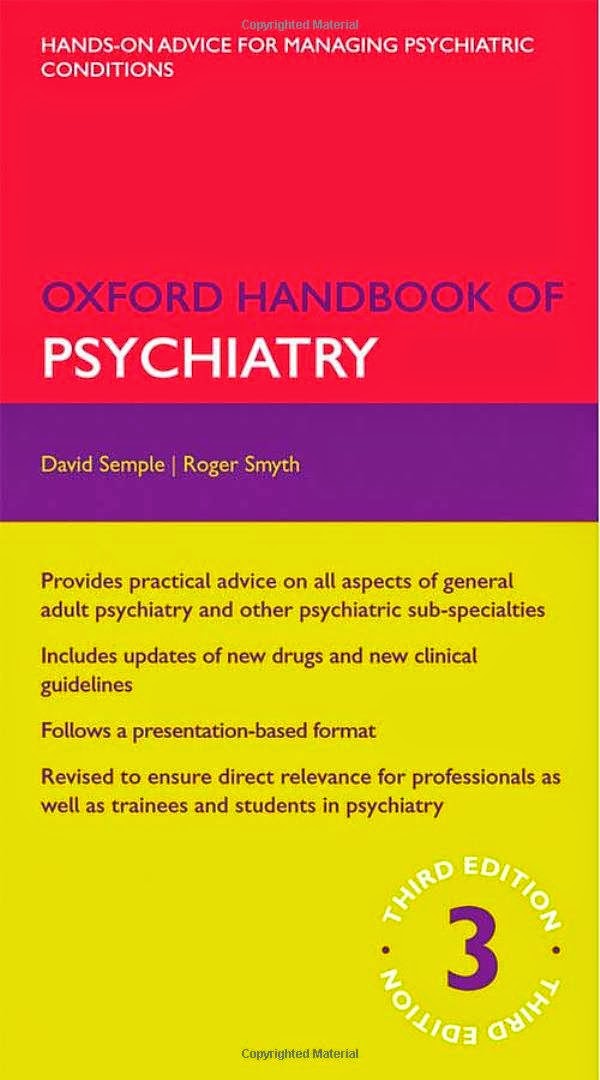 Oxford Handbook of Psychiatry 3rd Edition Medical Books Free Download