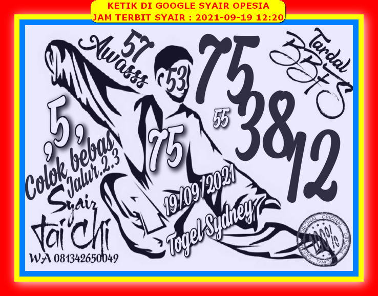 Prediksi Syair SDY Jitu Minggu 5 September 2021 SYAIRDEWA