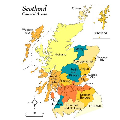 Map of Scotland Province Regional Map of Scotland Province Regional