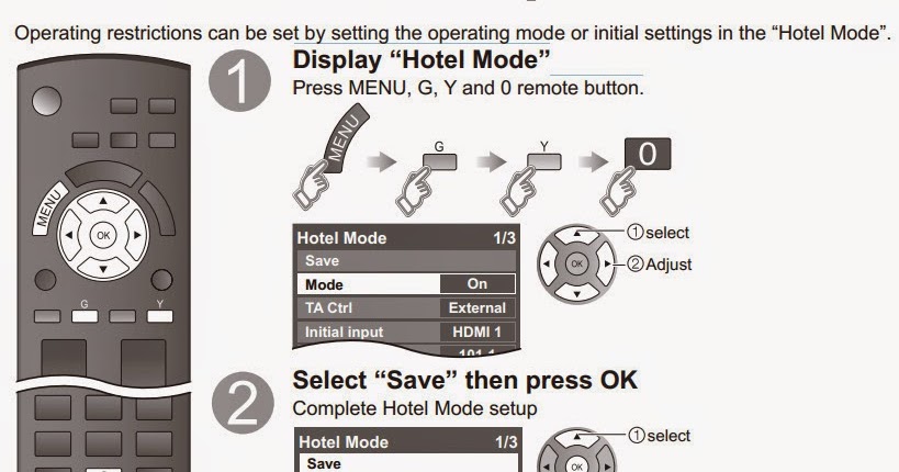 How to Switch a Panasonic TV to AV Using TV Hotel Mode - TurboFuture