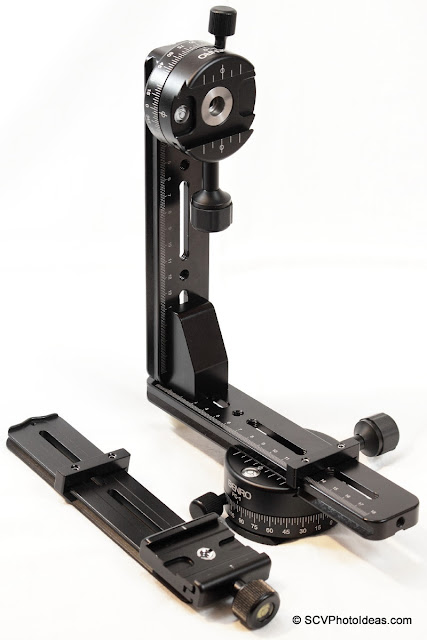 Panorama head structure w/ panorama clamps & nodal rail overview