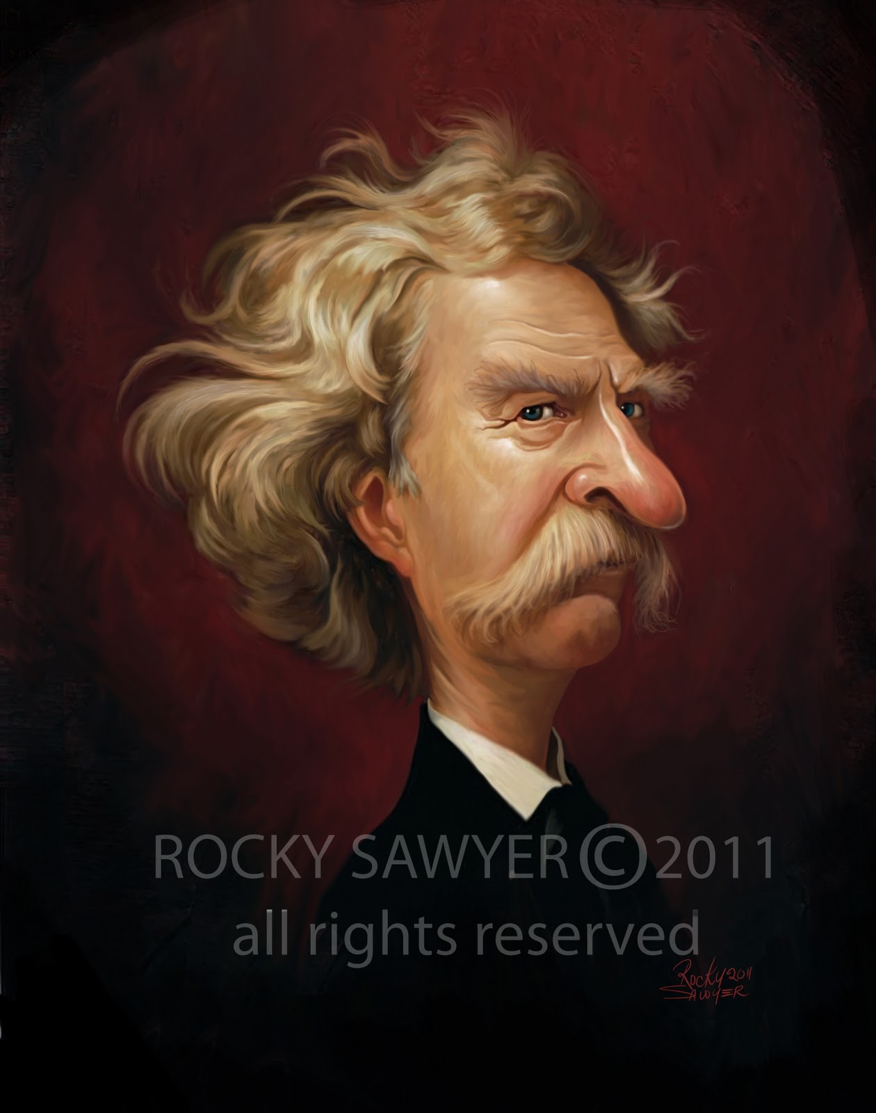 Sawyer Illustration Inc Caricature And Cartoon Art Studio Mark Twain sawyer-illustration-inc-caricature-and-cartoon-art-studio-mark-twain
