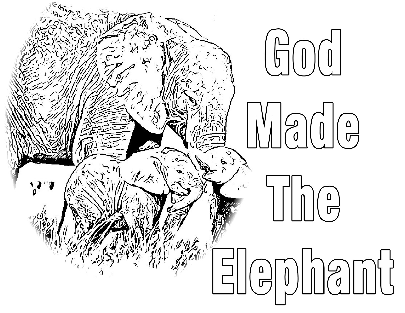 Children's Gems In My Treasure Box God Made The Elephant