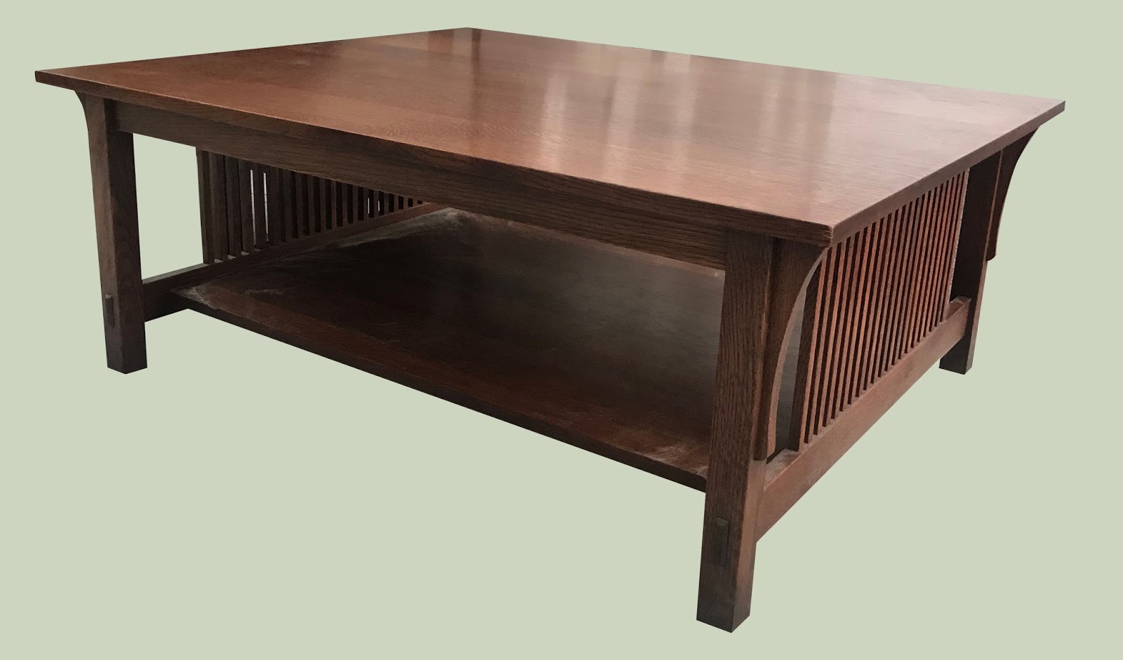 Uhuru Furniture & Collectibles Mission Style Oak Coffee Table by