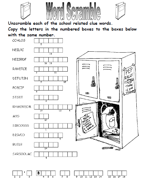 Terri's Teaching Treasures' Back to School Free Puzzle - Classroom Freebies