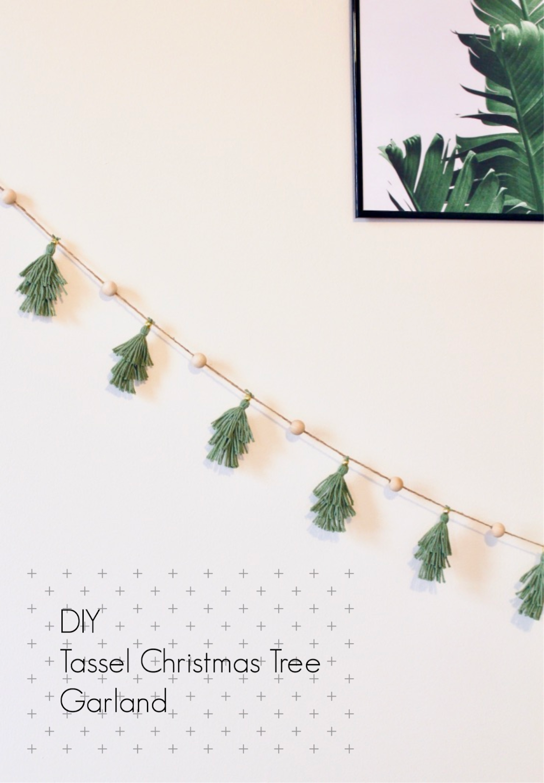 DIY Tassel Christmas Tree Garland The Beetique