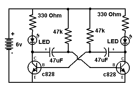 Electronic Circuit Diagrams: Transistor Led Flasher