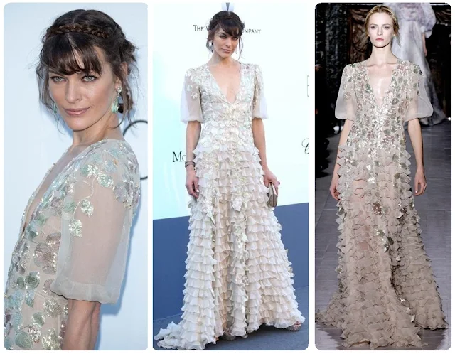 Milla Jovovich in Valentino (Spring 2013 Couture) - amfAR Cinema Against AIDS Gala