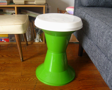 ismoyo's vintage playground: mod home decor - green stool plant stand side table