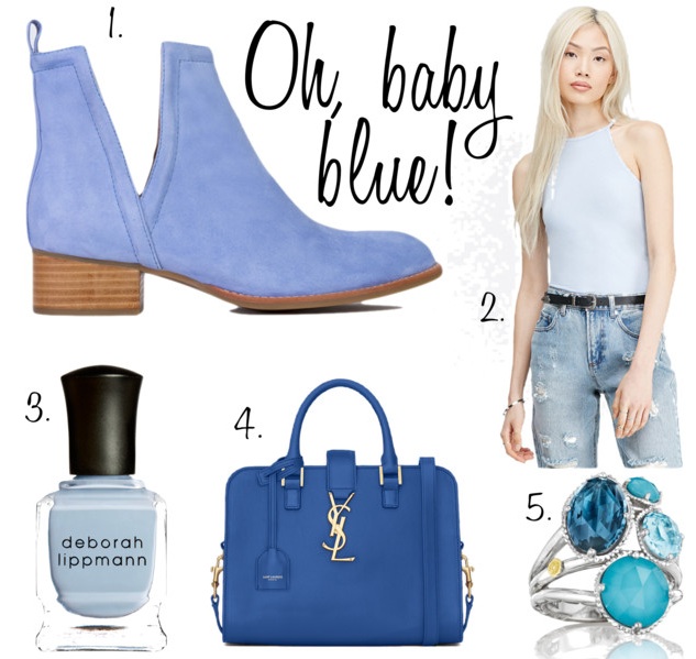 Baby blue shopping picks from Vancouver blogger Covet & Acquire