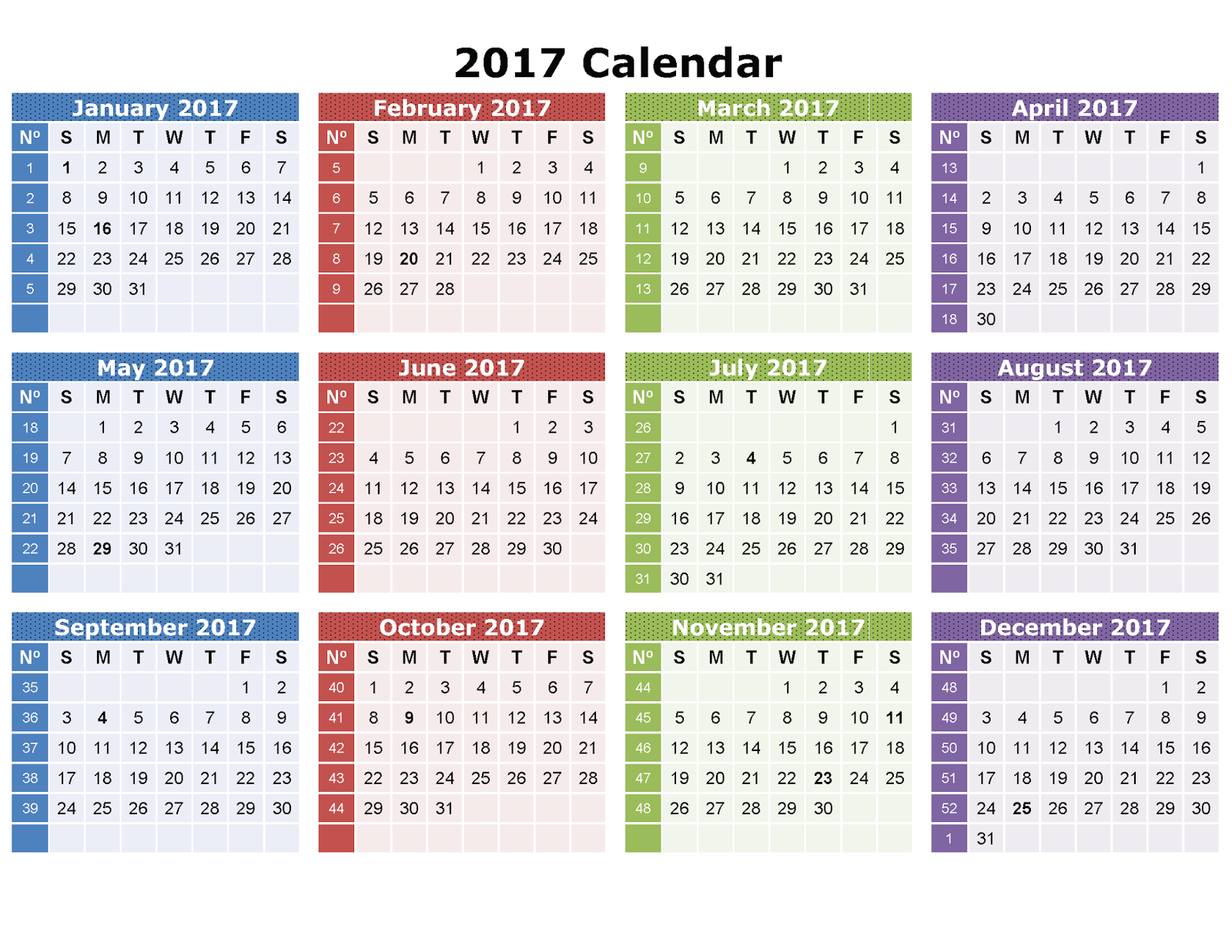 2017 Monthly Calendar Template 2017 Monthly Us Holidays Calendar Kwtbmr