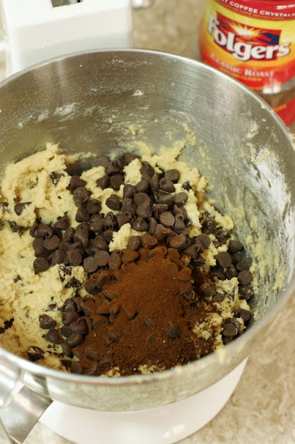 Mixing Coffee Chocolate Chip Cookie Dough Image