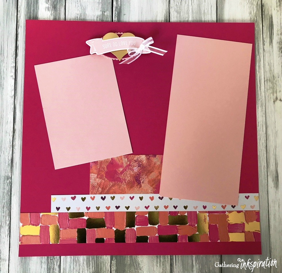 Gathering Inkspiration Painted with Love Scrapbook Pages