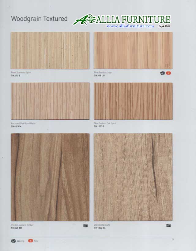 HPL Woodgrain ( motif tekstur kayu ) - Allia Furniture