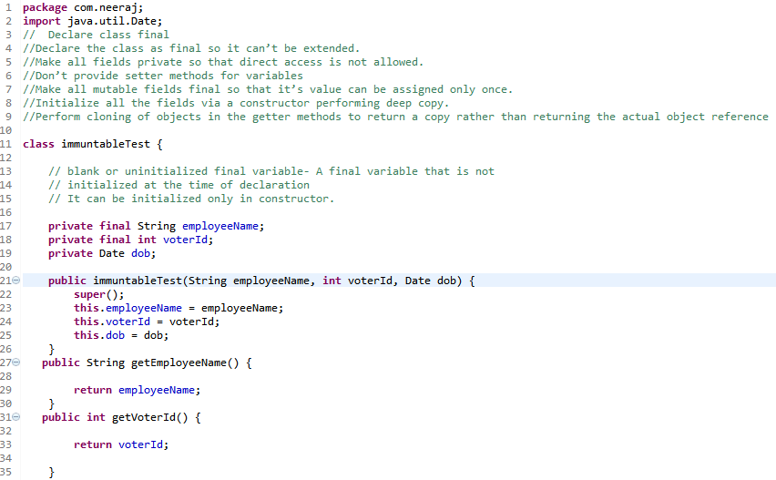 A Cup of JAVA Coffee with Neeraj Srivastava (NeeSri) Immutable Class in Java