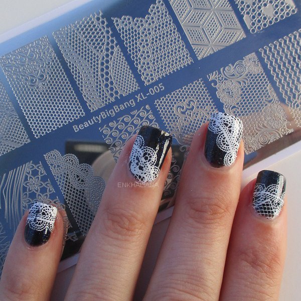 Retro Lace Ractangel Nail Stamping Plate Floral Heart Pattern For Manicure SKU:BBBXL-005