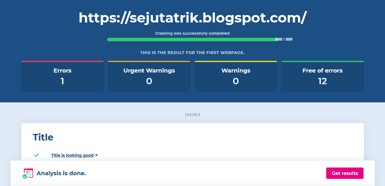 Mengatasi Duplikat Title Blog