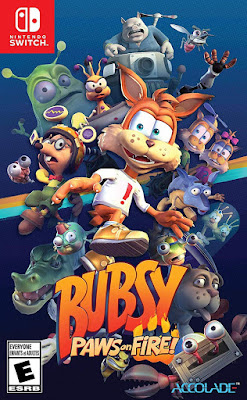 Bubsy Paws On Fire Game Cover Nintendo Switch