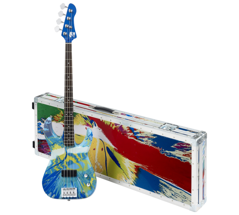 damien hirst painted guitar