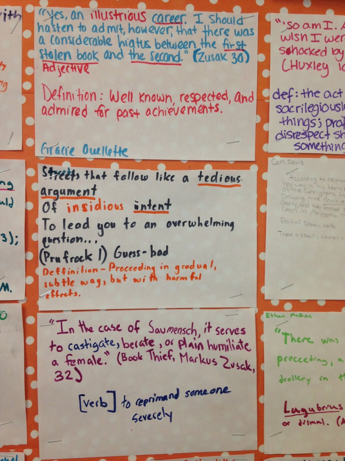 Vinalhaven High School English English Essentials Vocabulary Cards